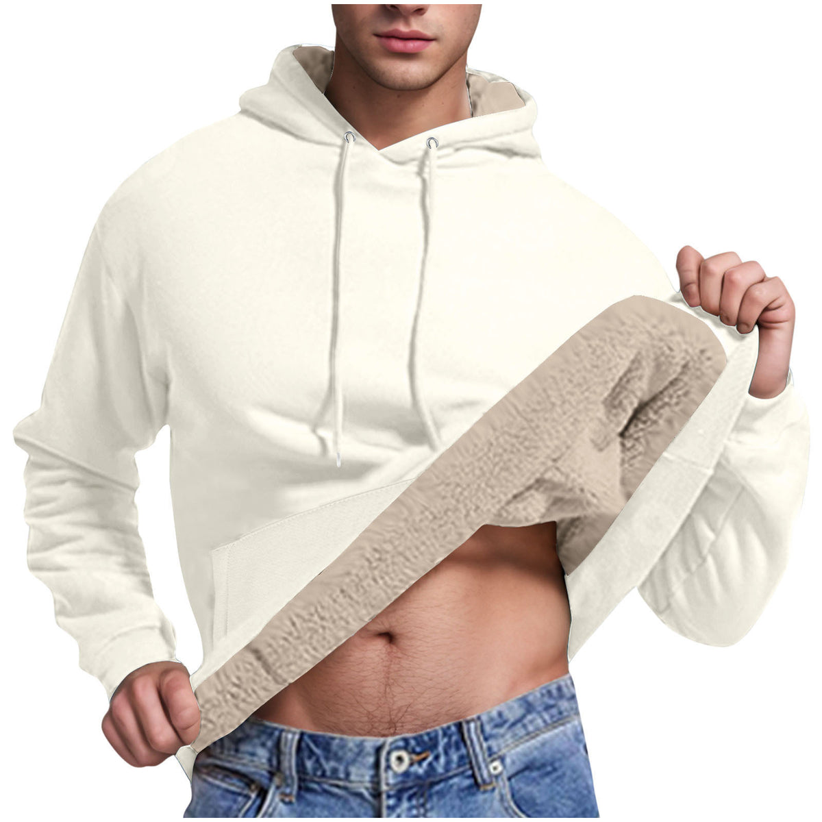 Winter Cold Protection Casual Men's Hoodie Cashmere