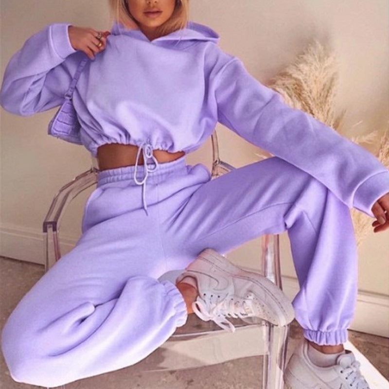 Women's Sexy Tracksuit Jogger Hoodie Set Sportwear