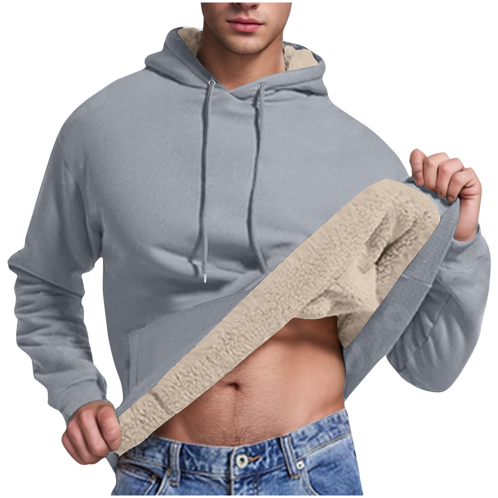 Winter Cold Protection Casual Men's Hoodie Cashmere