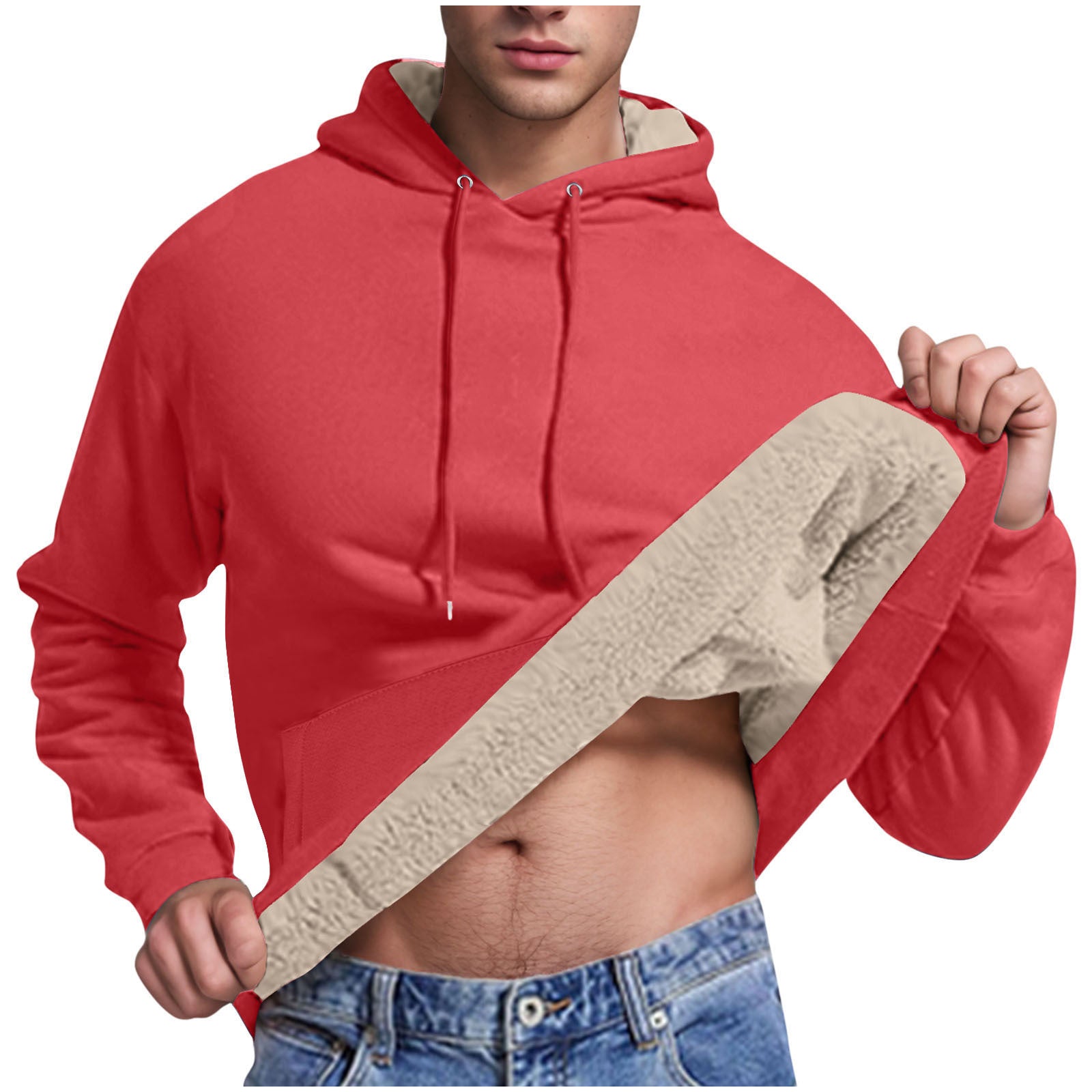 Winter Cold Protection Casual Men's Hoodie Cashmere