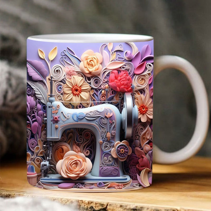 Creative 3D Sewing Machine Multi-Purpose Mug Christmas Gift