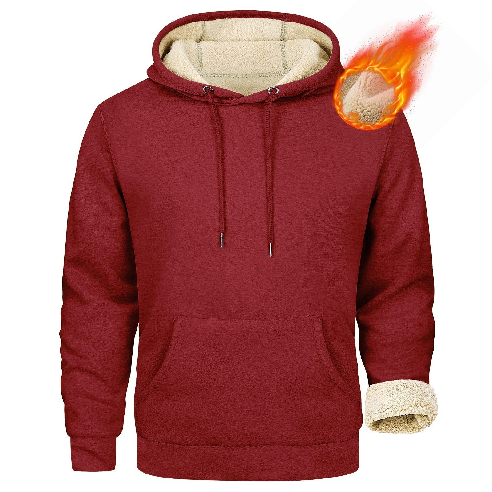 Winter Cold Protection Casual Men's Hoodie Cashmere