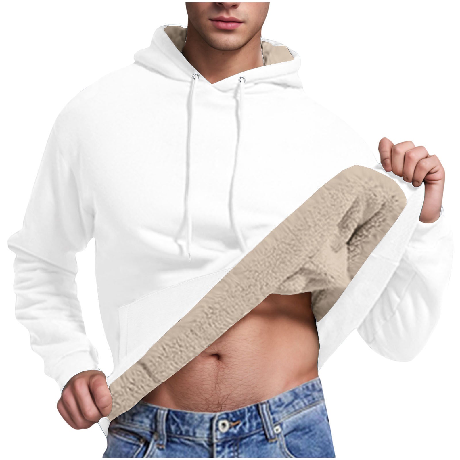 Winter Cold Protection Casual Men's Hoodie Cashmere